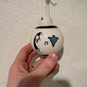 Vintage Agoyo 1997 Signed Kokopelli Texas Christmas Pottery Tree Ornament Tree